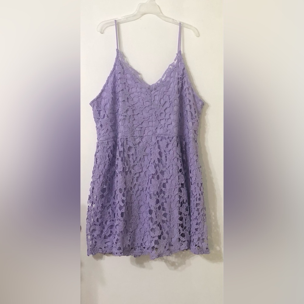 Women’s Lace A-Line Dress in Lavender.4X